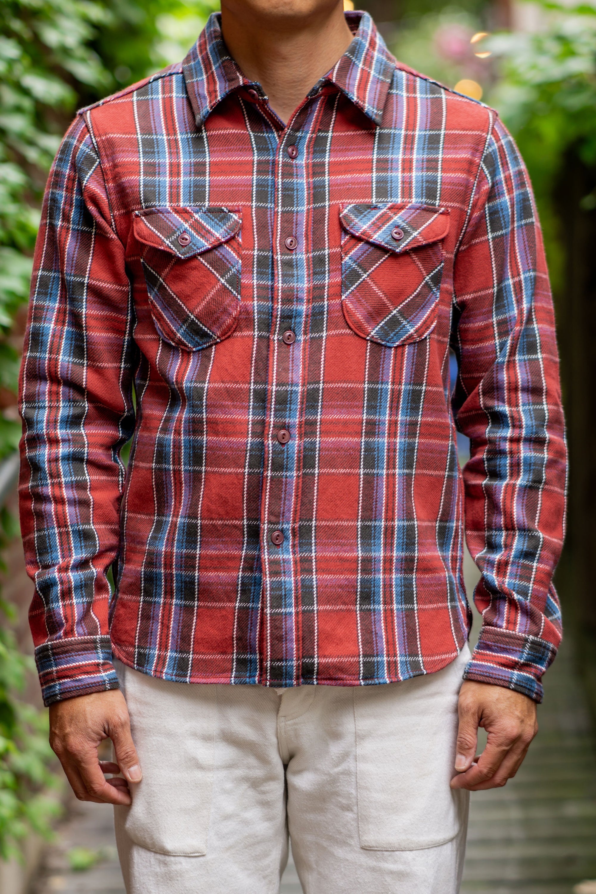 UES Heavy Flannel Shirt B-Type  - Red