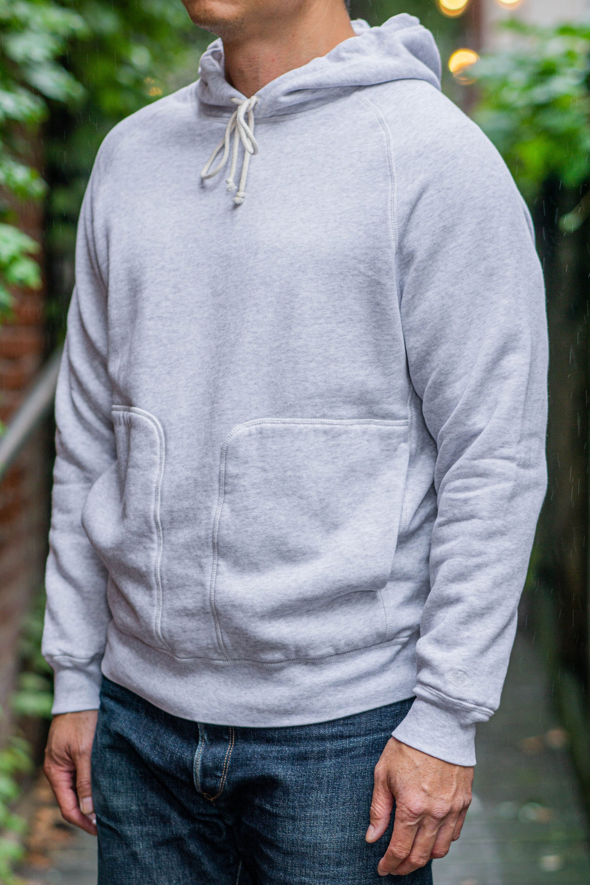 Knickerbocker Double Face Waffle Hoodie Ash Grey