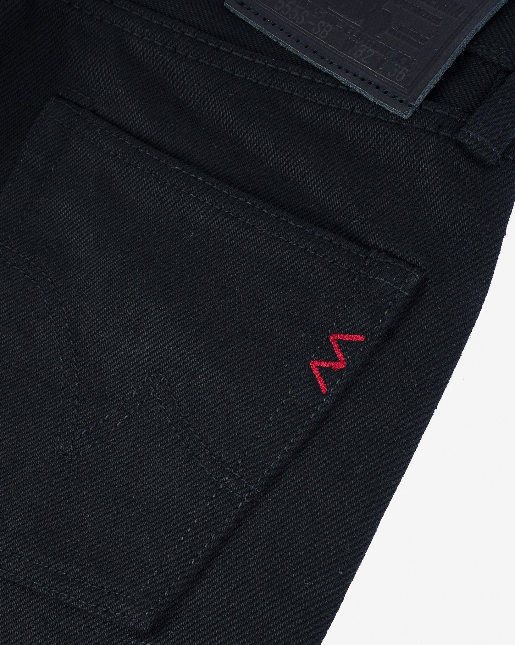 Iron Heart IH-555S-SB Superblack Non-Fade 21oz. Selvedge Denim - Super Slim