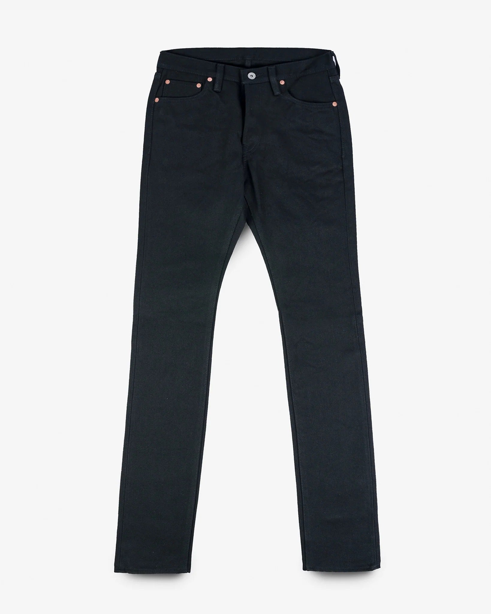 Iron Heart IH-555S-SB Superblack Non-Fade 21oz. Selvedge Denim - Super Slim