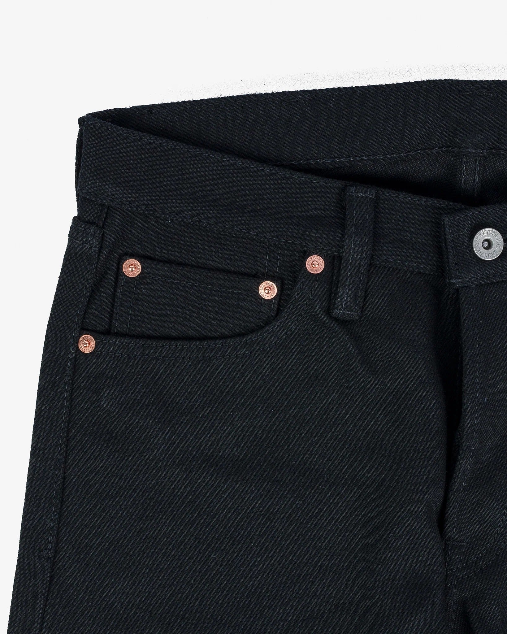 Iron Heart IH-555S-SB Superblack Non-Fade 21oz. Selvedge Denim - Super Slim