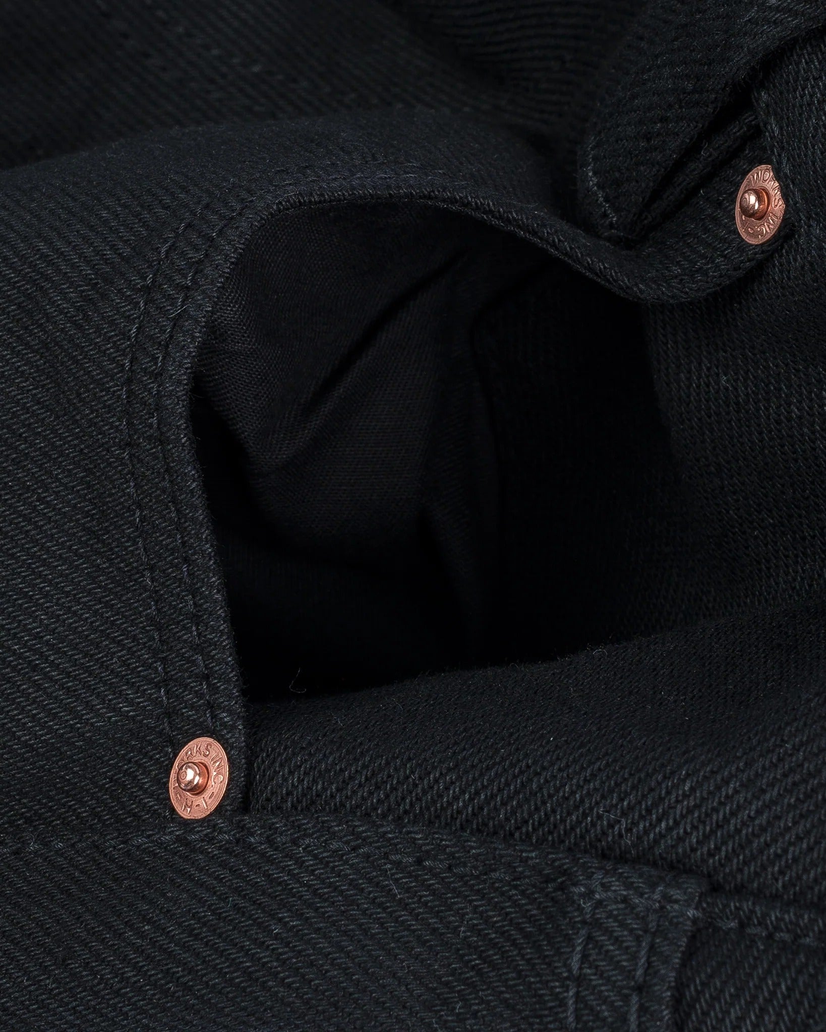 Iron Heart IH-555S-SB Superblack Non-Fade 21oz. Selvedge Denim - Super Slim