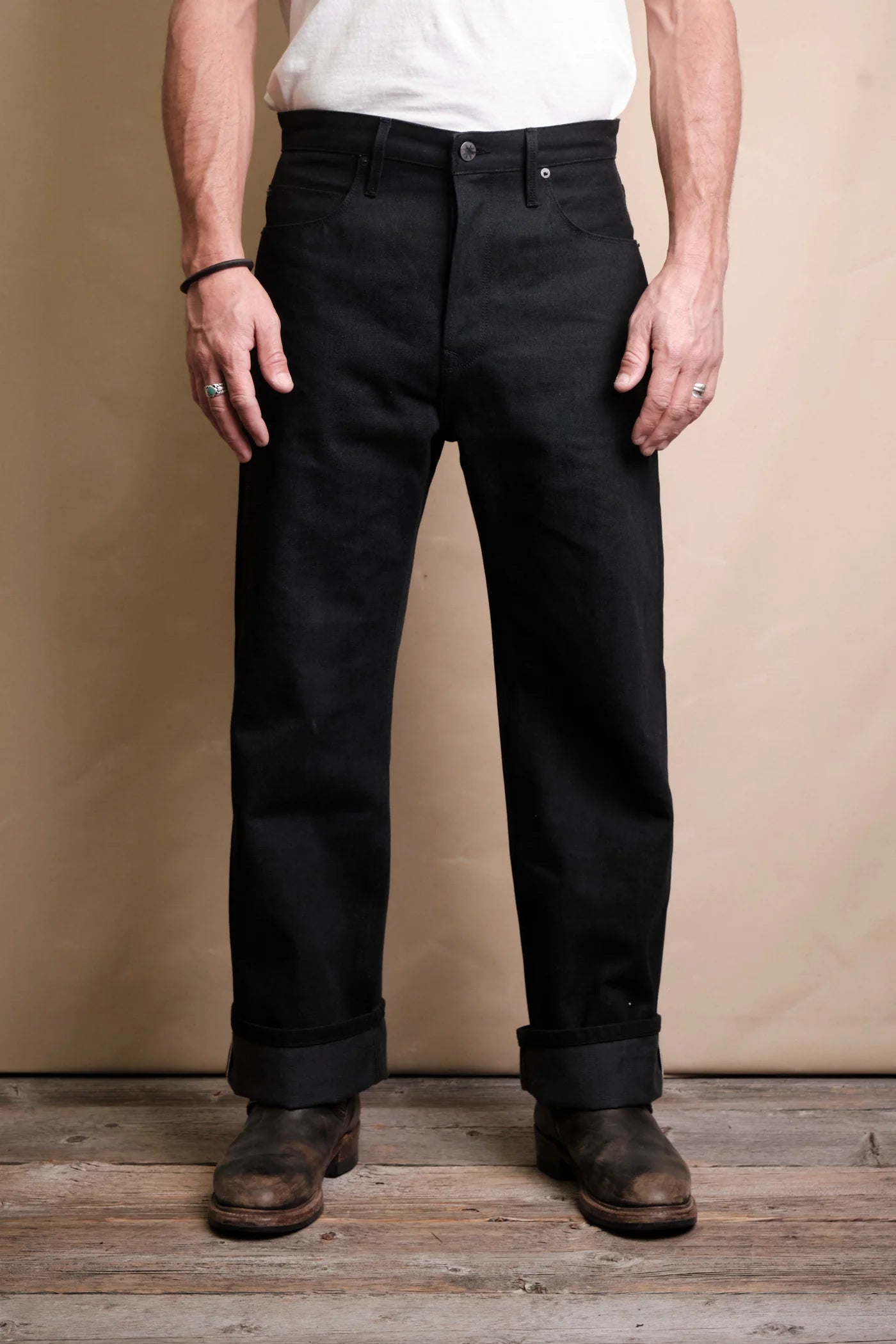 Freenote Cloth Modesto - 14oz Black Grey Denim