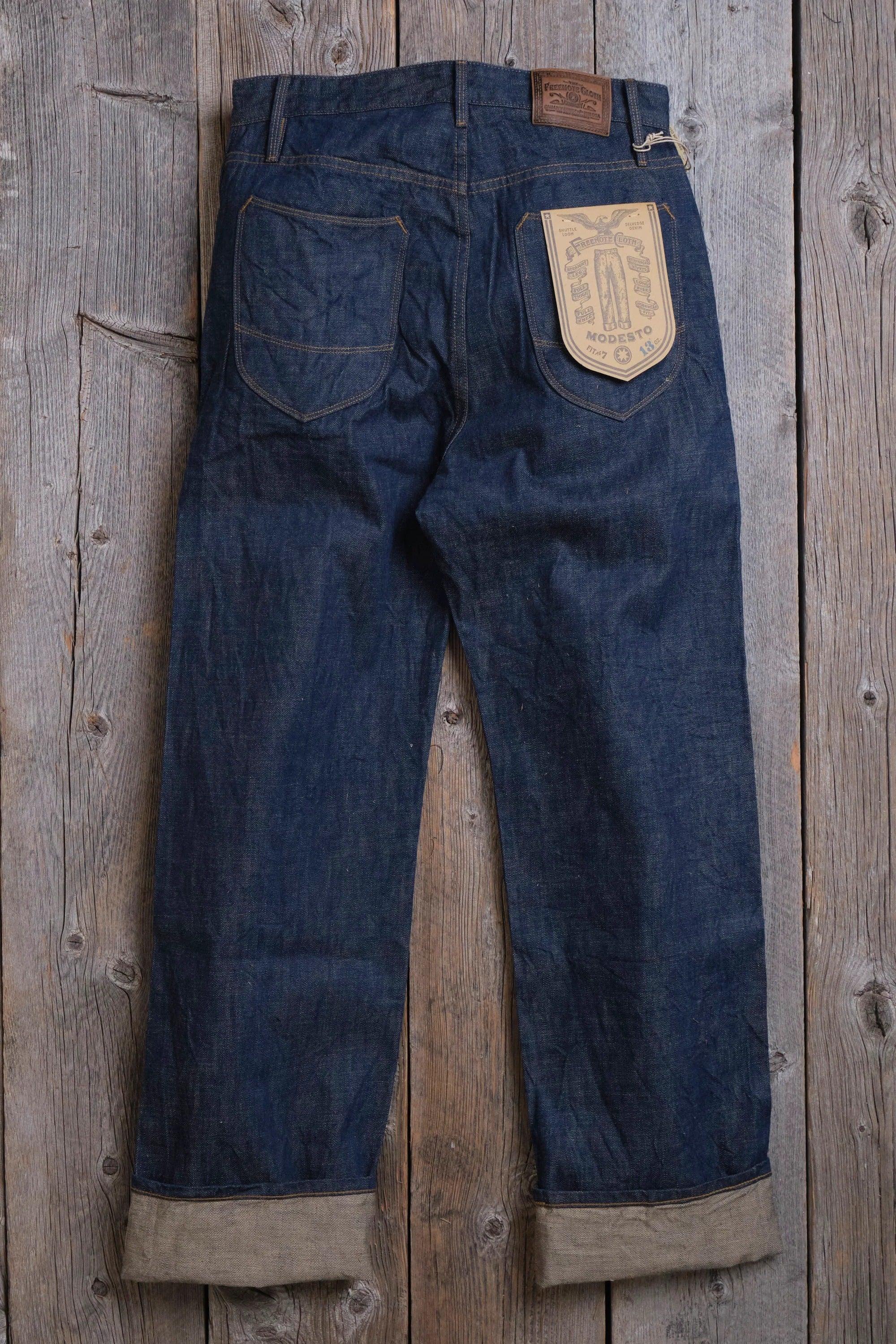 Freenote Cloth Modesto - 13oz Natural Rinsed Indigo
