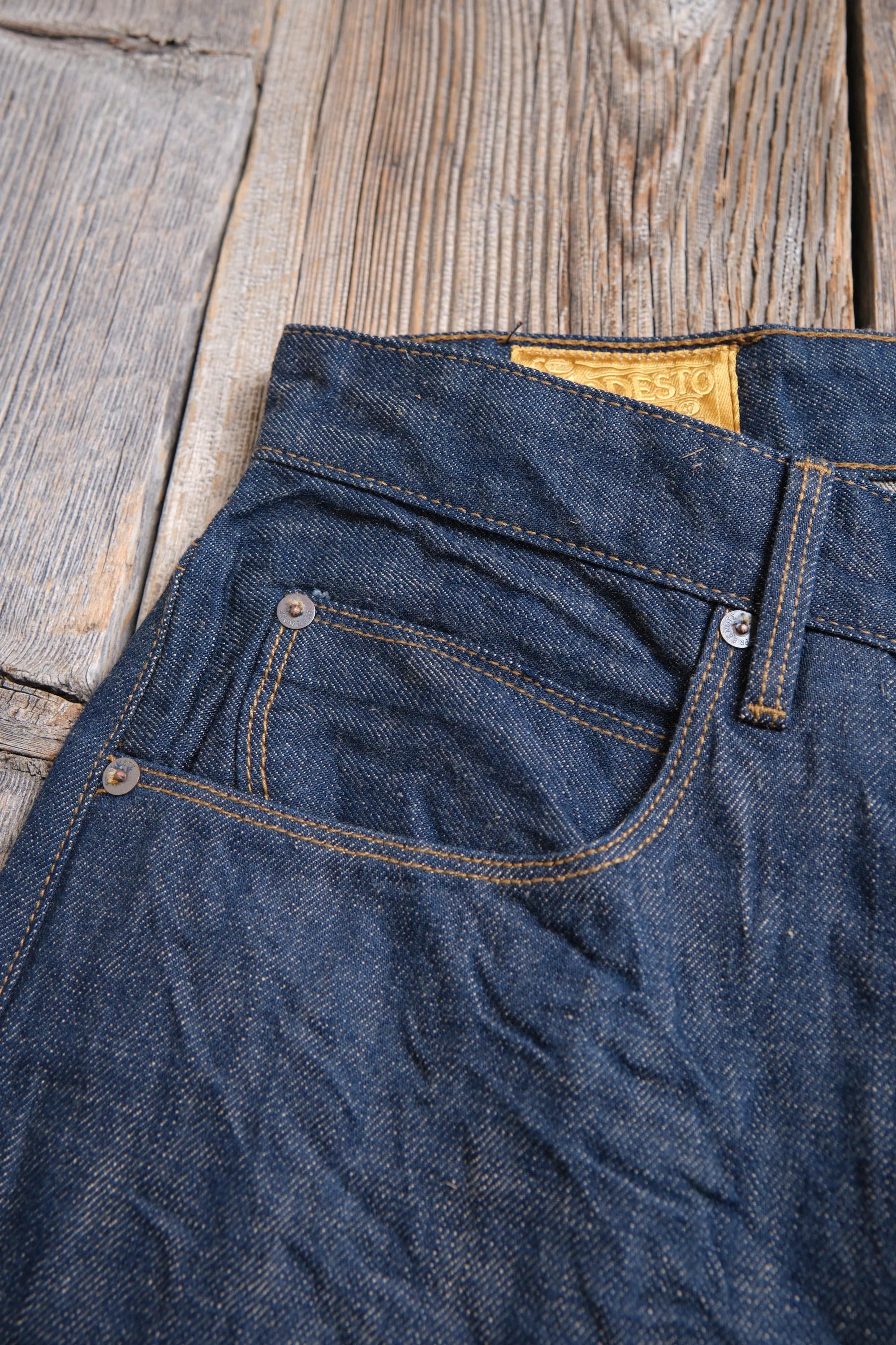 Freenote Cloth Modesto - 13oz Natural Rinsed Indigo