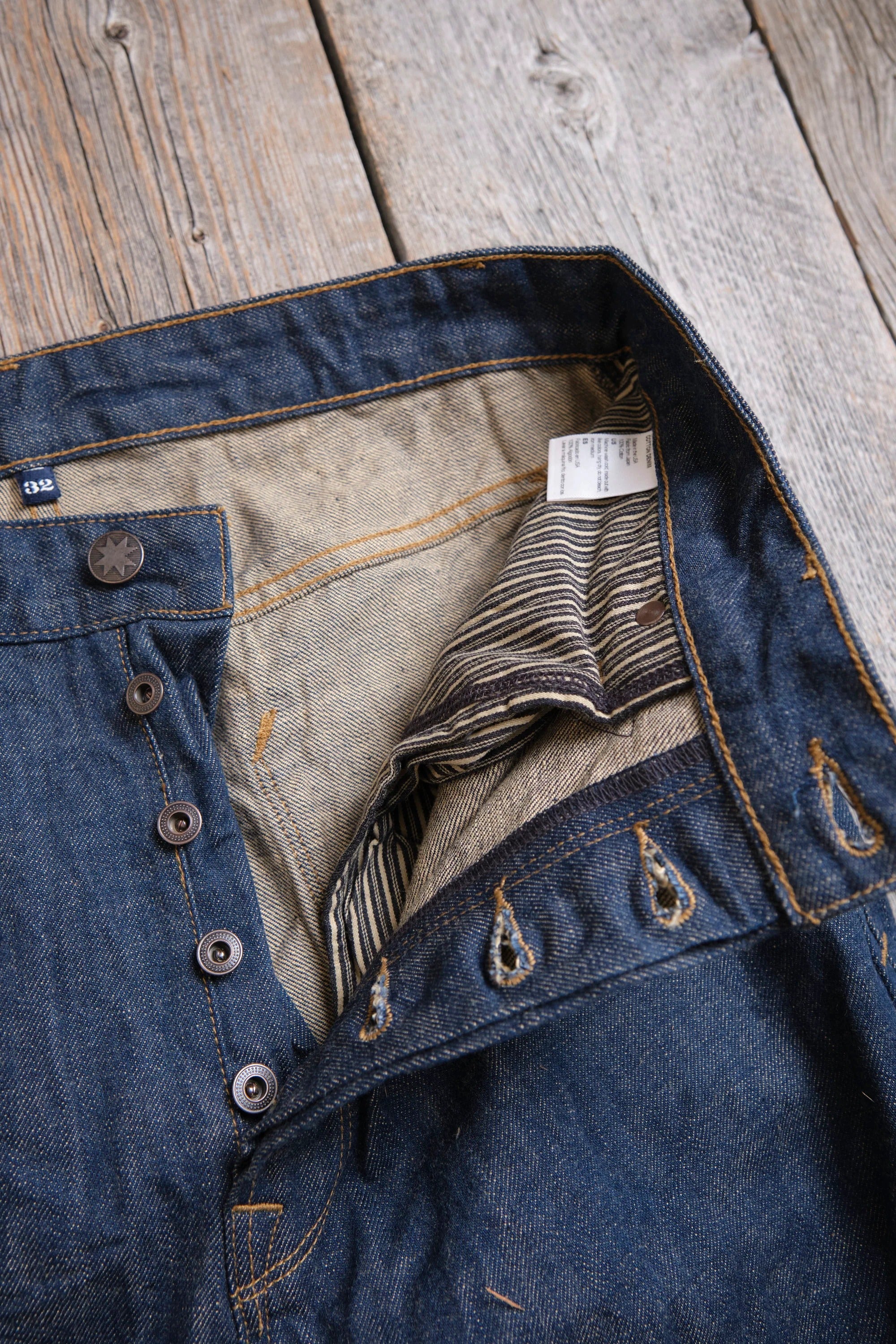 Freenote Cloth Modesto - 13oz Natural Rinsed Indigo