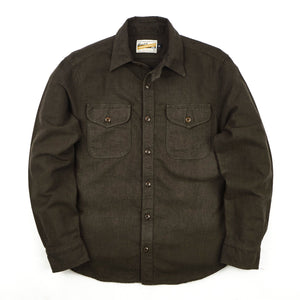 Wells shirt, laid flat on white from the front