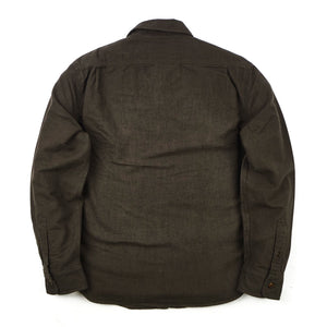 Wells shirt, laid flat on white from the back