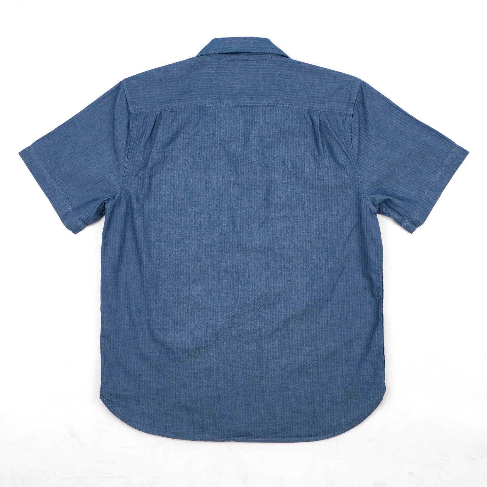 Freenote Cloth Dayton S/S - Blue Herringbone