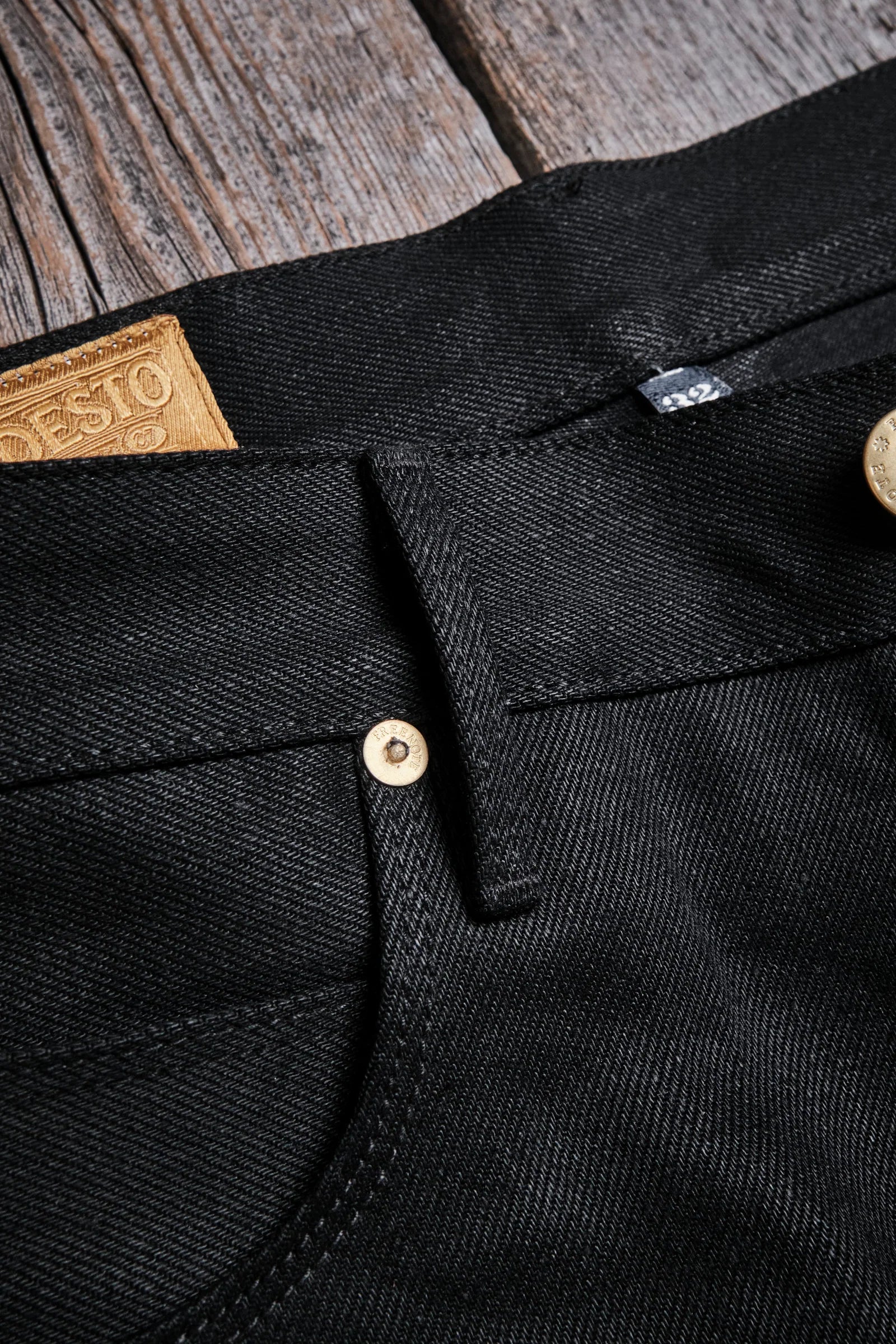 Freenote Cloth Modesto - 15.75oz Aces High Black Denim
