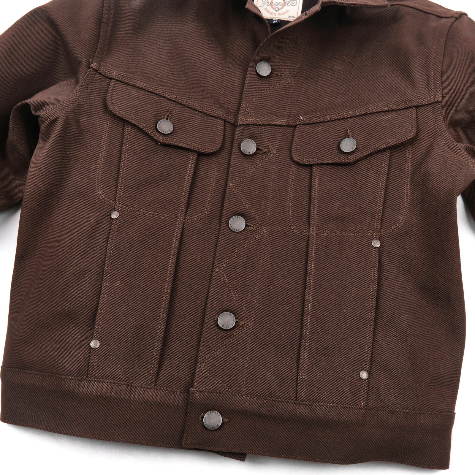 Freenote Cloth High Low - 15oz Dark Brown Denim