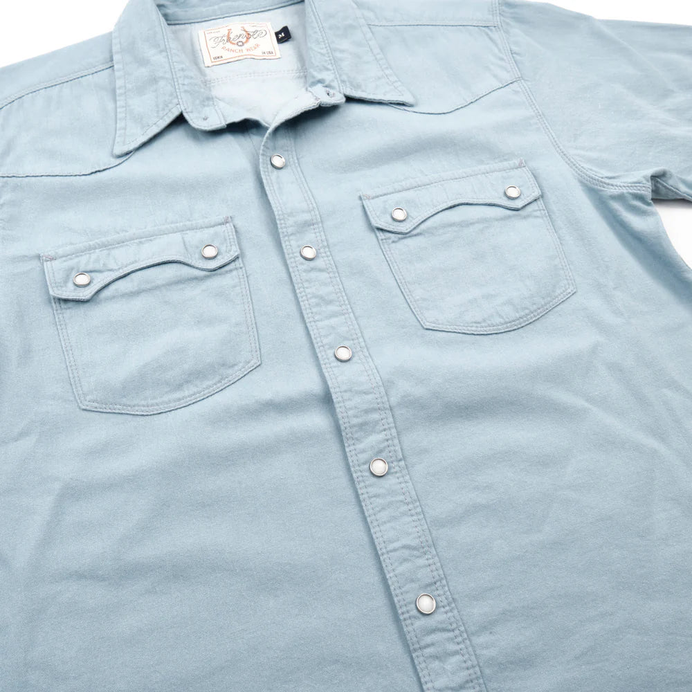 Freenote Cloth Modern Western S/S - Clear Blue