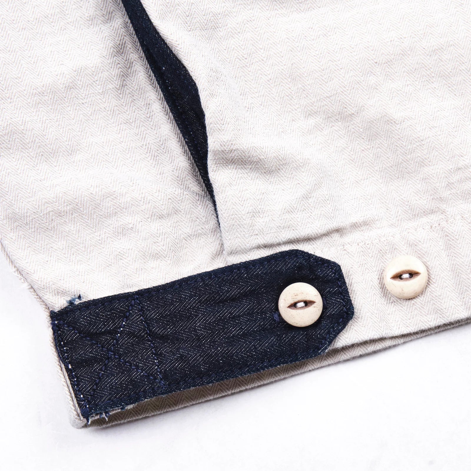 Freenote Cloth Yorba - White Herringbone