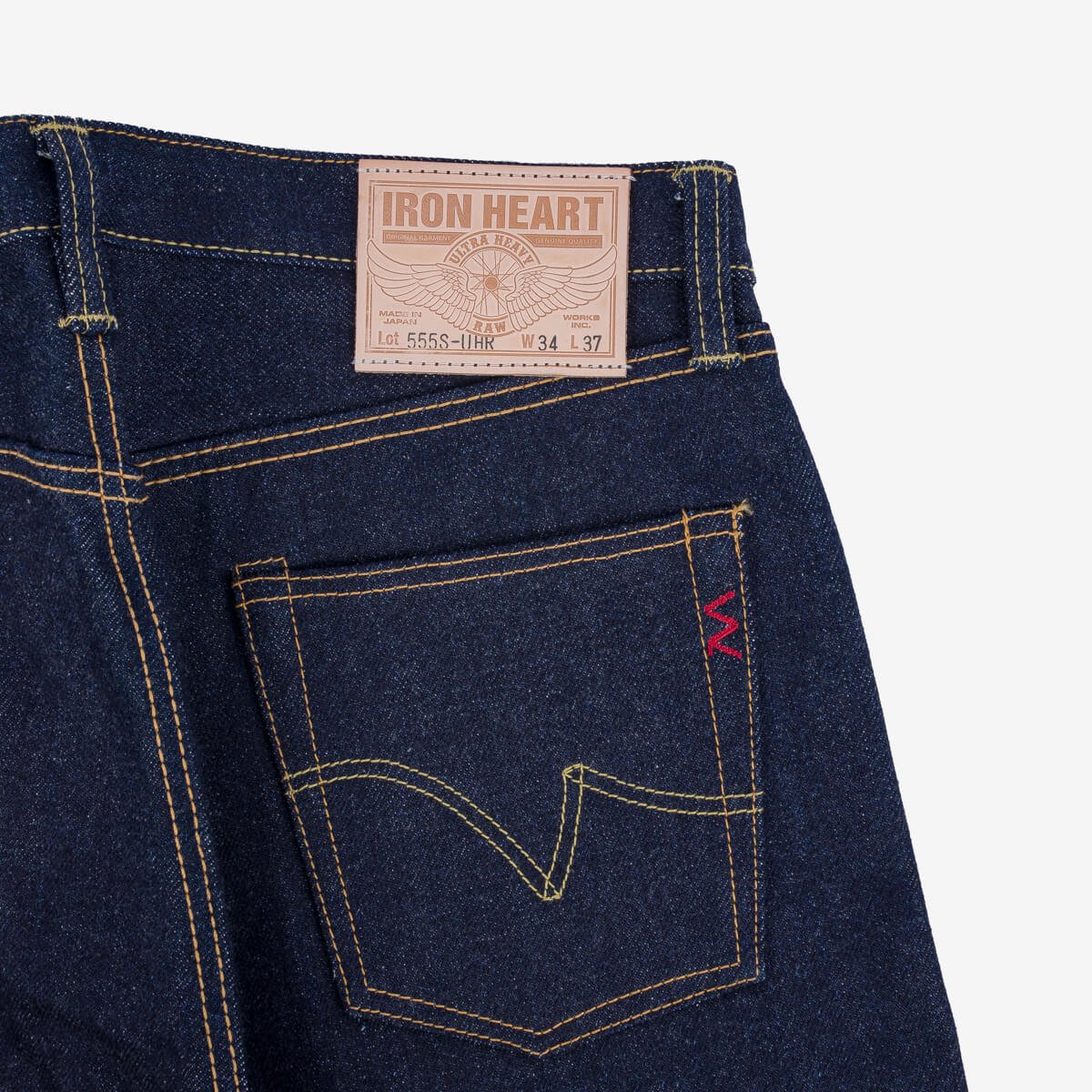 Iron Heart IH-555S-UHR 21/23oz Ultra Heavy Raw Selvedge Denim Super Slim Cut Jeans - Indigo