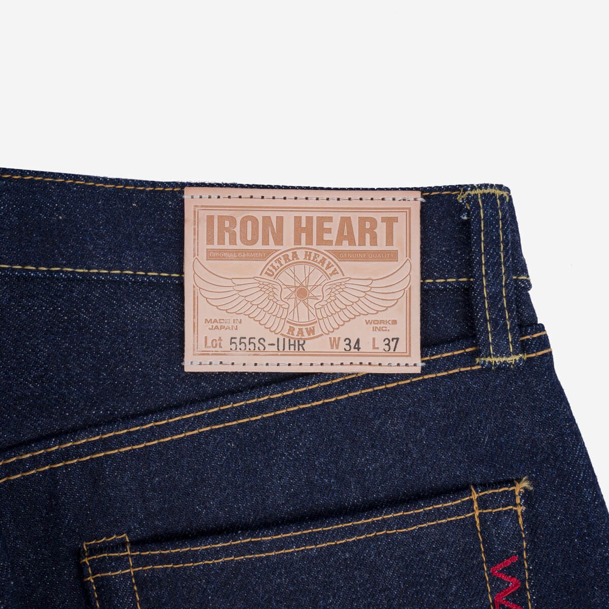 Iron Heart IH-555S-UHR 21/23oz Ultra Heavy Raw Selvedge Denim Super Slim Cut Jeans - Indigo