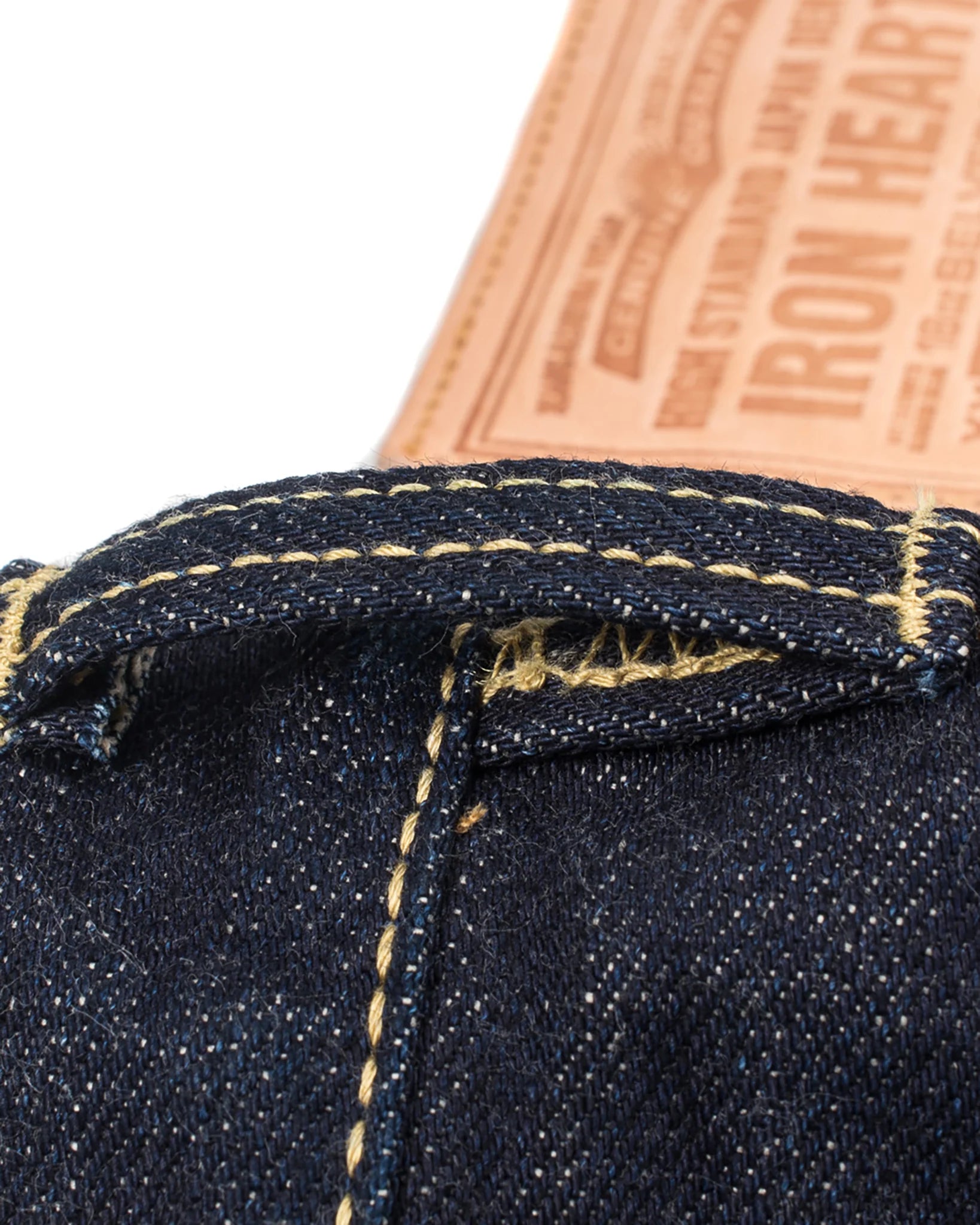 Iron Heart IH-666S-18 18oz Vintage Selvedge Denim Slim Straight Cut Jeans - Indigo