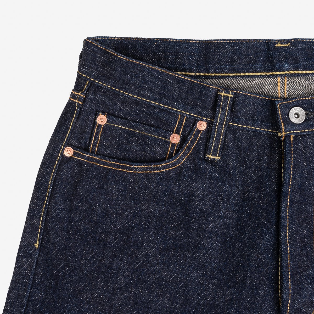 Iron Heart IH-888S-18 18oz Vintage Selvedge Denim Medium/High Rise Tapered Cut Jeans - Indigo