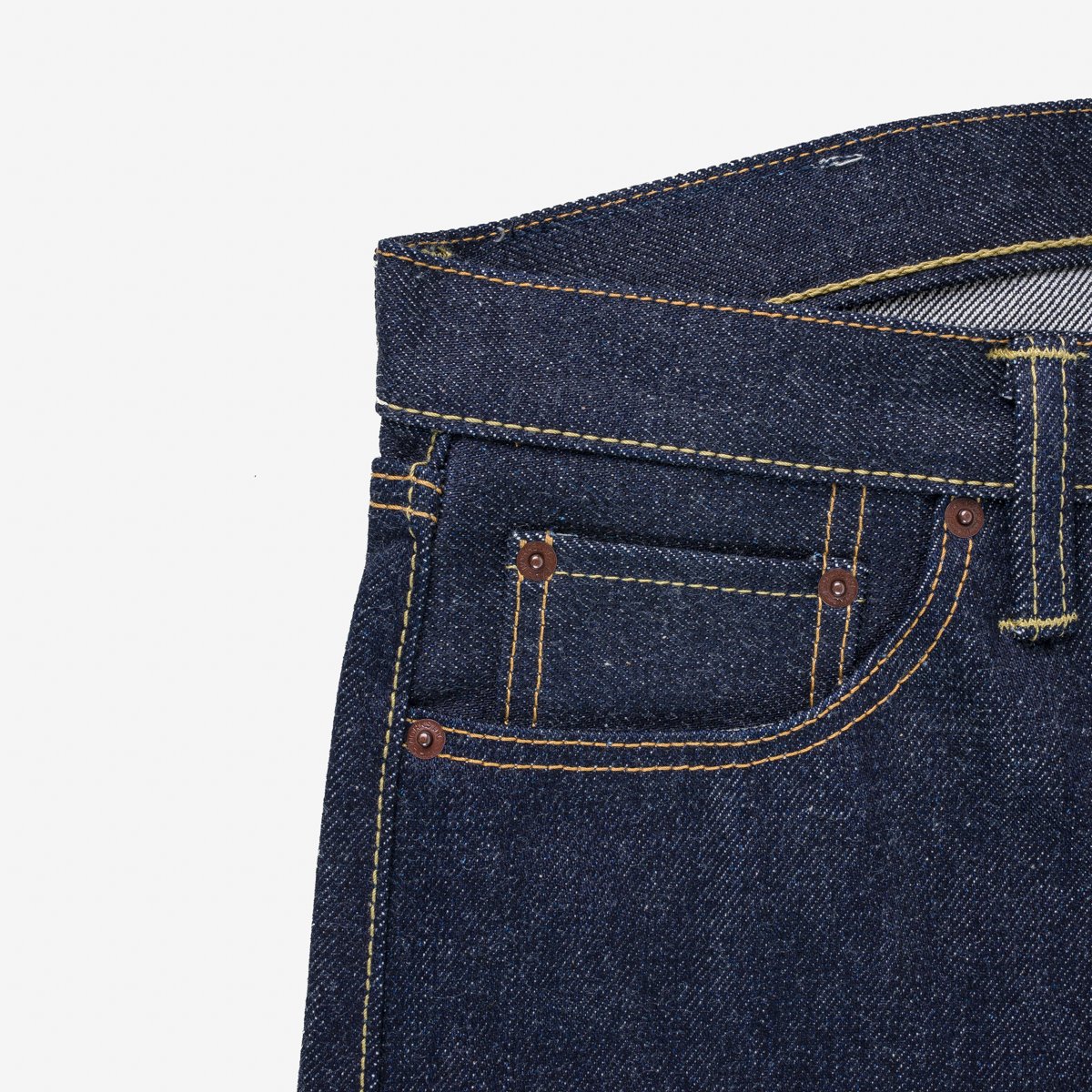 Iron Heart IH-888S-UHR 21/23oz Ultra Heavy Raw Selvedge Denim Medium/High Rise Tapered Cut Jeans - Indigo