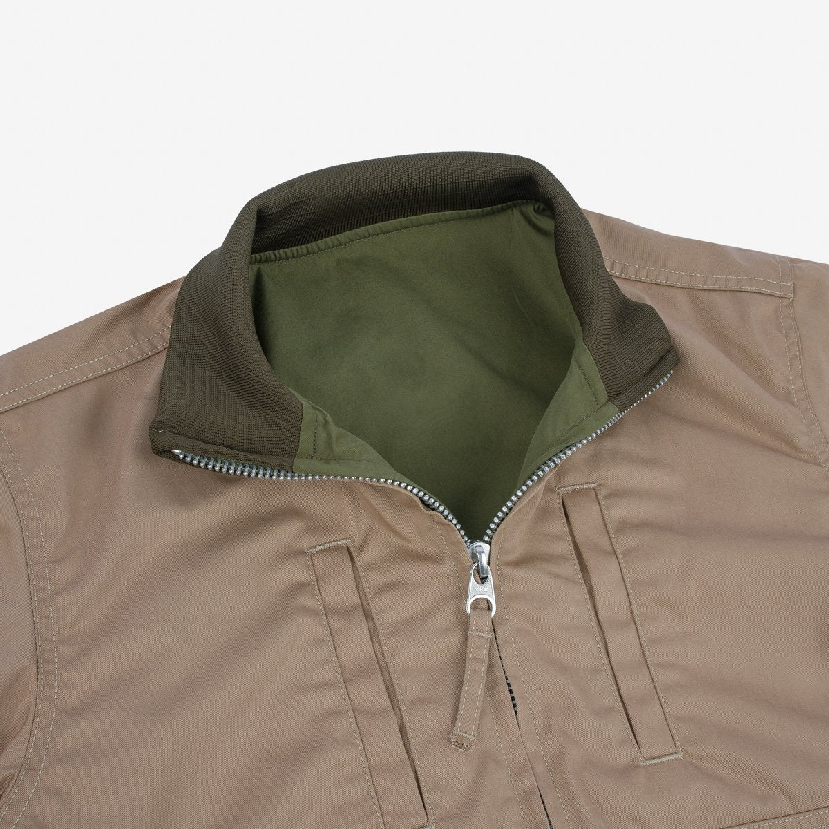 Iron Heart IHJ-130-OLV-NP Reversible Tanker Jacket - Olive (No Patch)