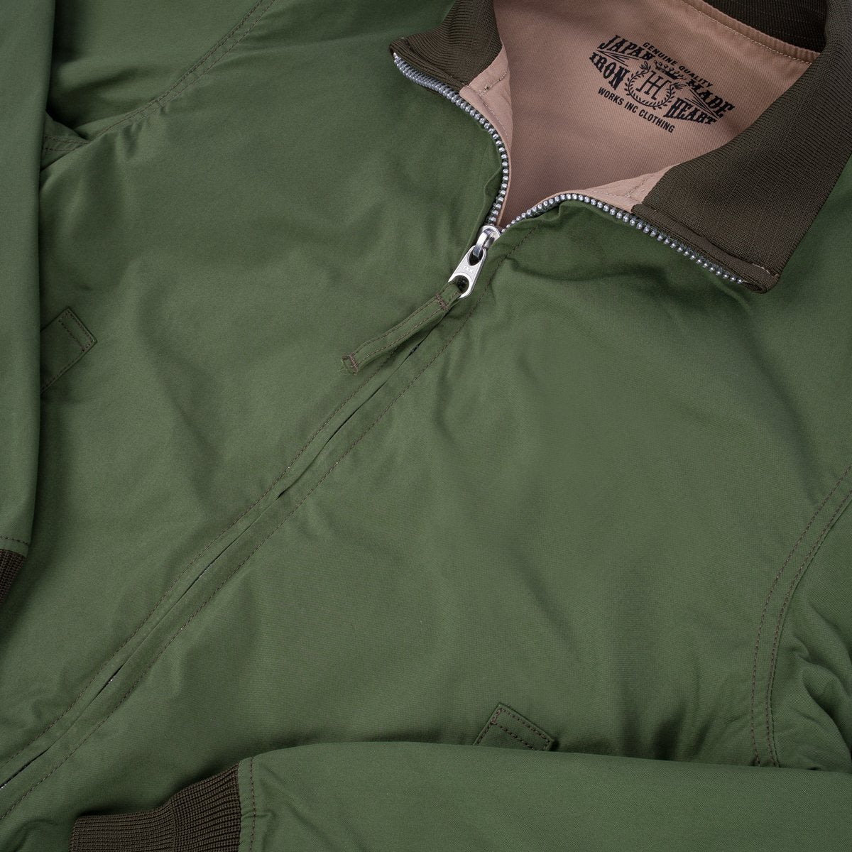 Iron Heart IHJ-130-OLV-NP Reversible Tanker Jacket - Olive (No Patch)