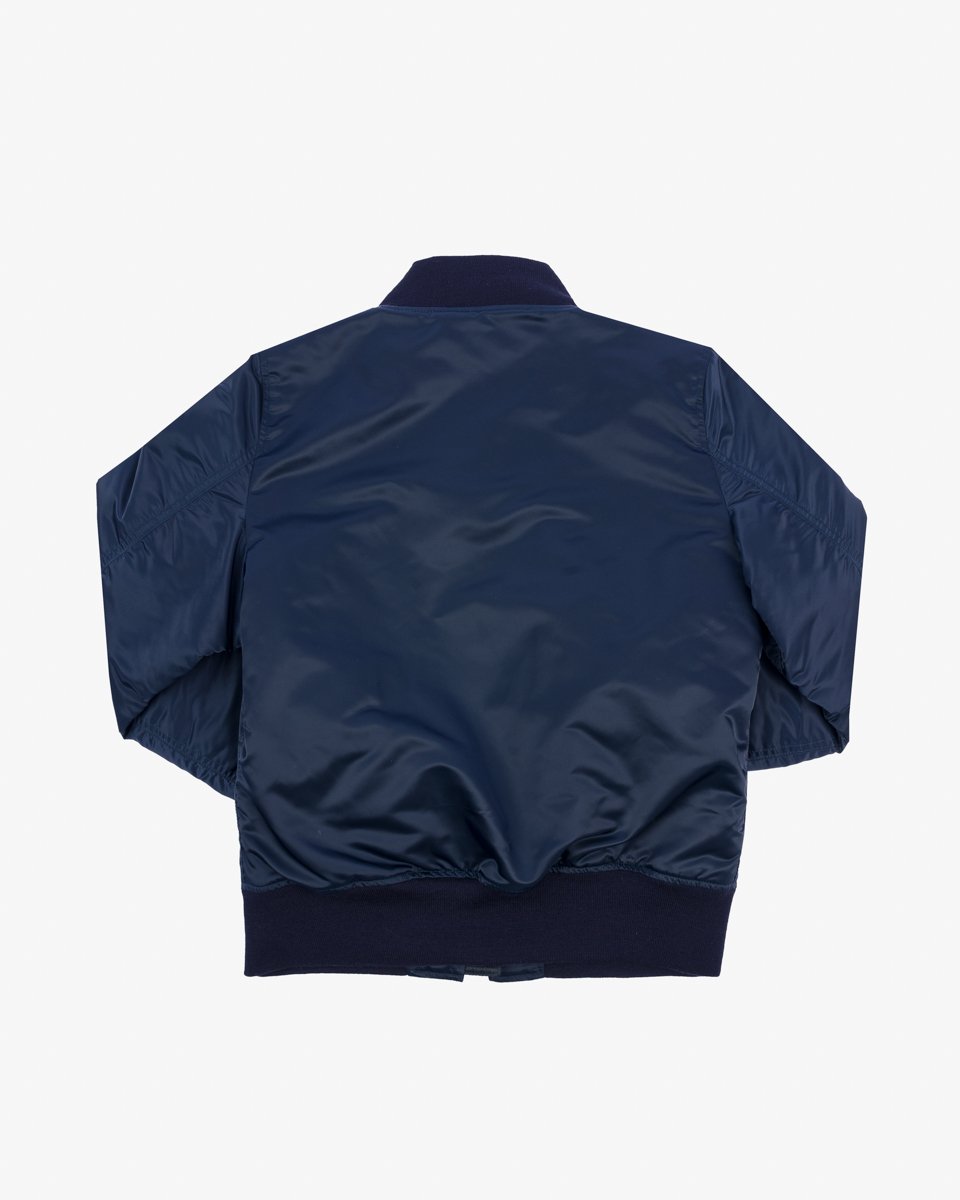 Iron Heart IHM-43-NAV Nylon Type L-2B Flight Jacket - Navy Blue