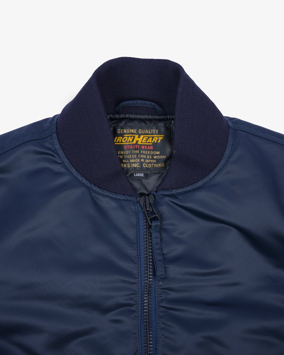 Iron Heart IHM-43-NAV Nylon Type L-2B Flight Jacket - Navy Blue