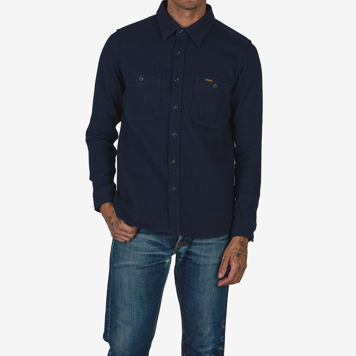 Iron Heart IHSH-380-IND 12oz Dobby Cloth Work Shirt - Indigo