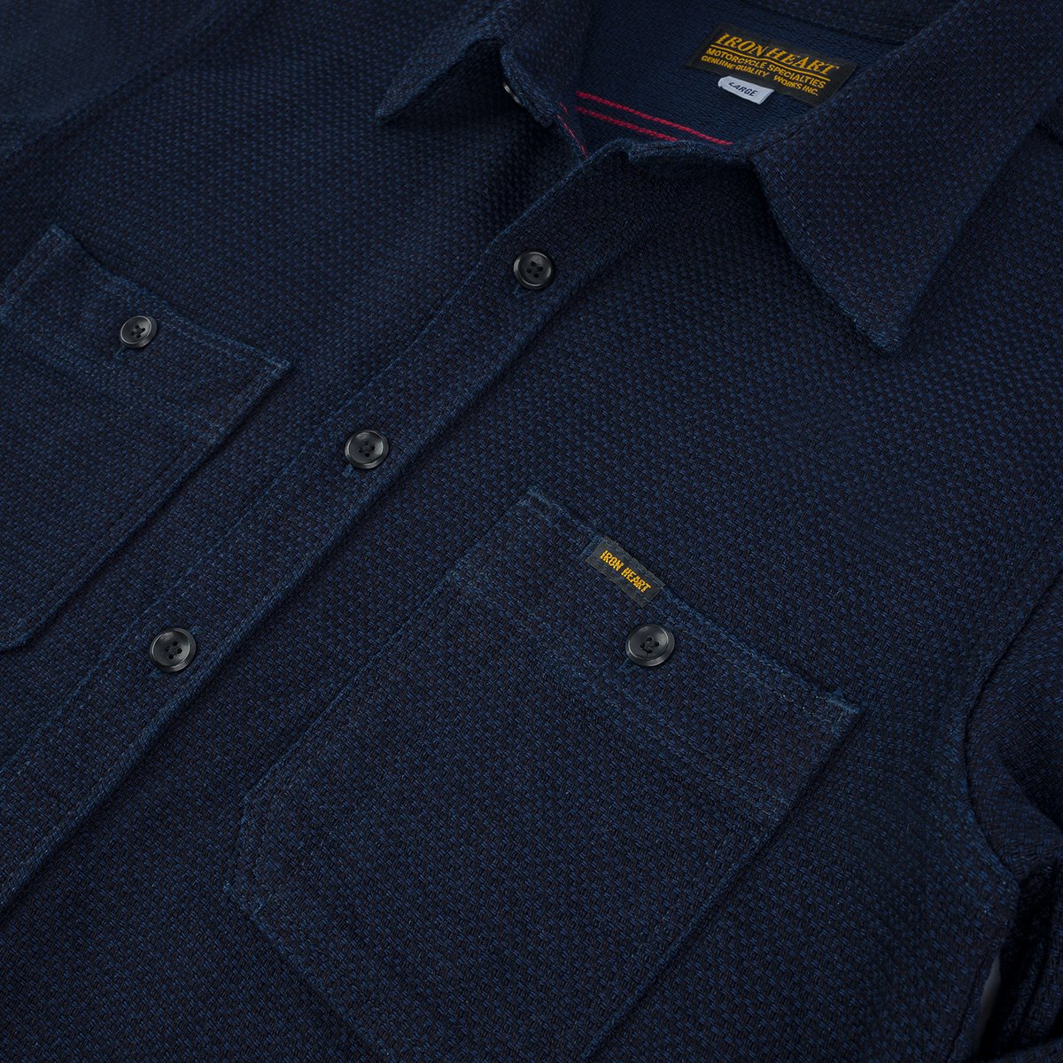 Iron Heart IHSH-380-IND 12oz Dobby Cloth Work Shirt - Indigo