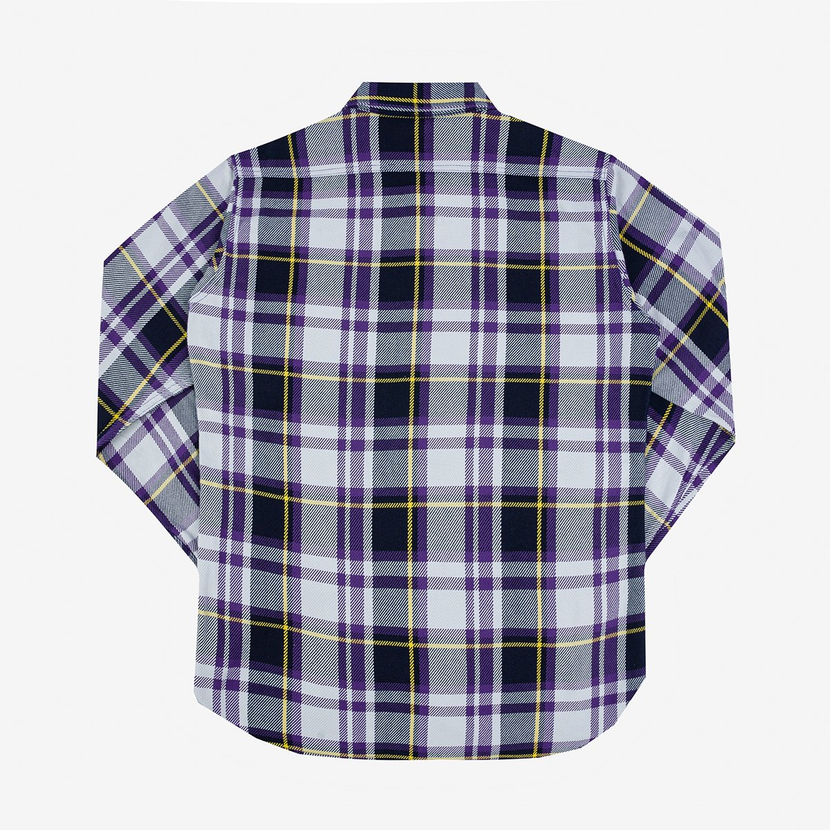 Iron Heart IHSH-382-PUR 9oz Selvedge American Check Work Shirt - Purple