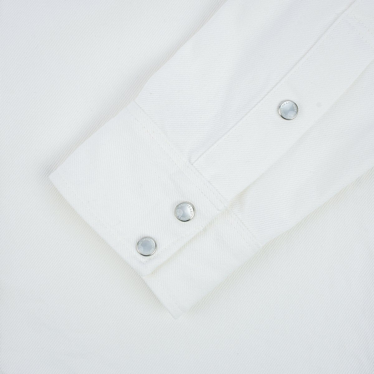 Iron Heart IHSH-384-WHT 13.5oz Cotton Twill Western Shirt - White