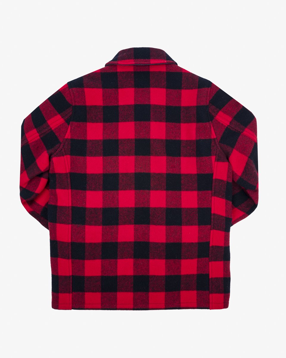 Iron Heart IHW-19-RED Wool Buffalo Check Hunting Jacket - Red