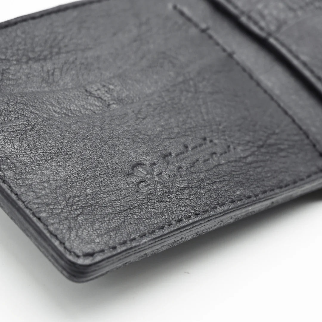 OGL Kingsman Classic Bi Fold Wallet - Tumbled Black