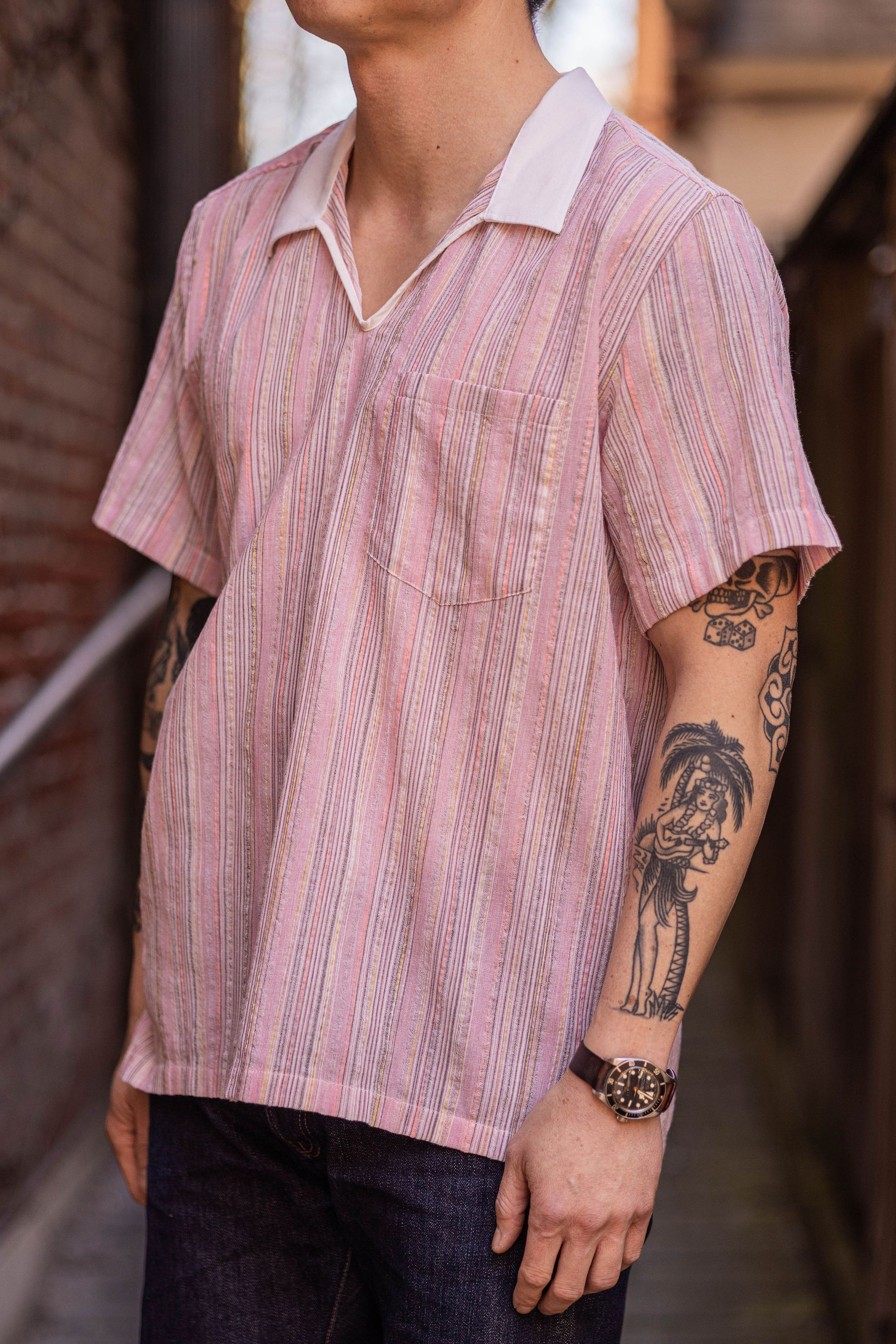 Hansen Garments Philip Short Sleeve Pull-on Shirt - Raspberry