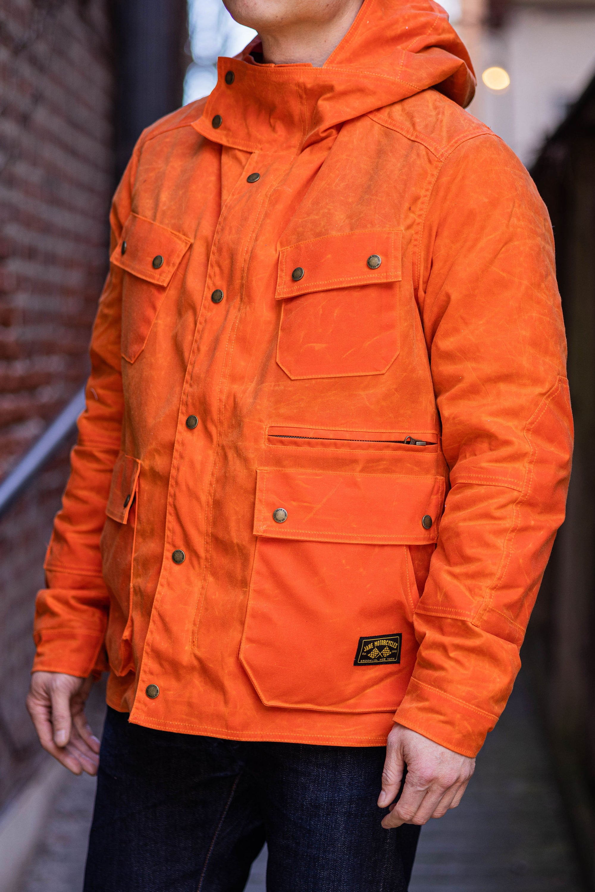 Jane Motorcycle Arctic Kingsland Parka - Waxed Orange