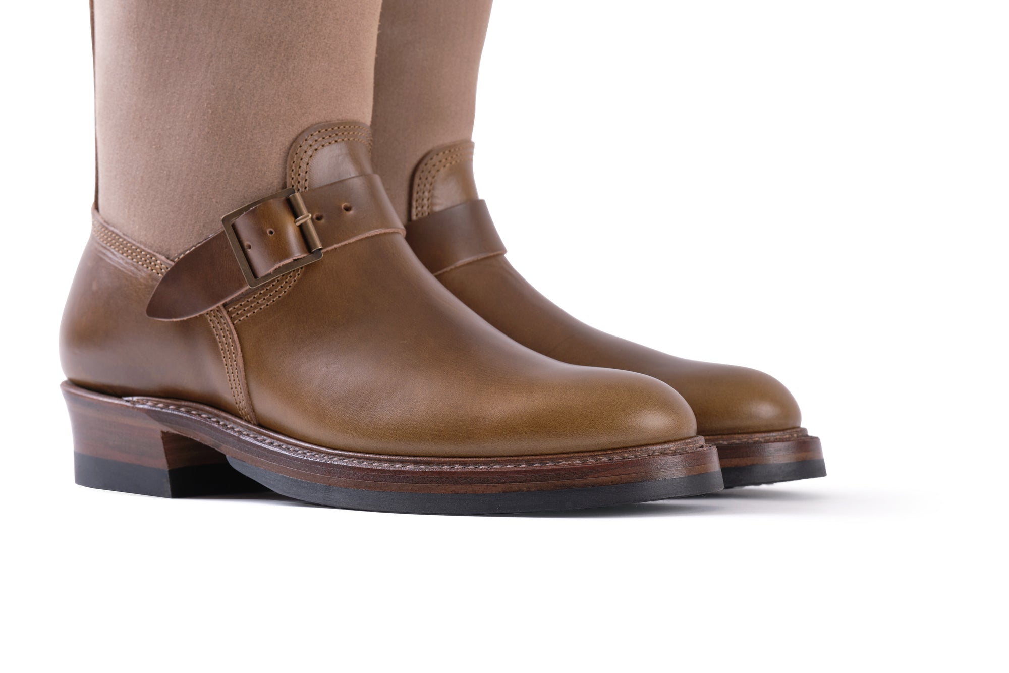 (Pre-Order FW26) John Lofgren Wabash Engineer Boots - Christmas 2026 Limited Edition - Horween CXL Olive/Natural Roughout
