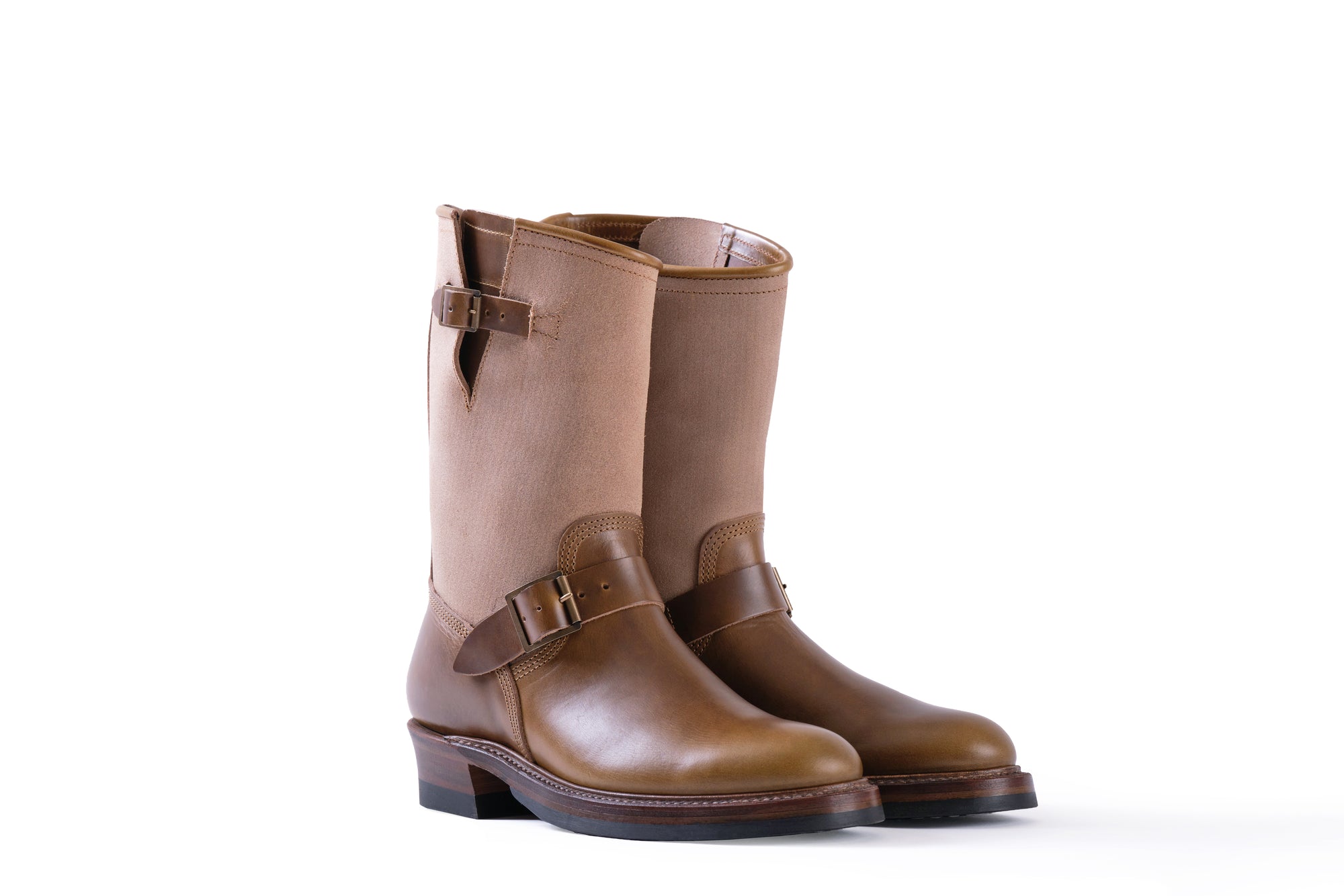 (Pre-Order FW26) John Lofgren Wabash Engineer Boots - Christmas 2026 Limited Edition - Horween CXL Olive/Natural Roughout