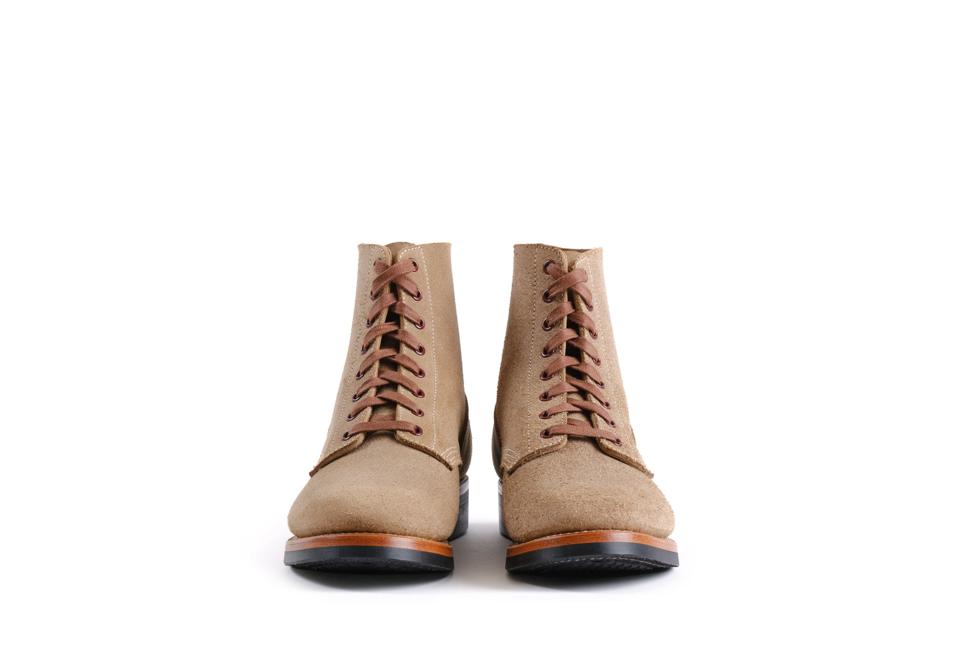 John Lofgren US Navy N-1 Field Shoes Boondockers - Natural Roughout Horween CXL