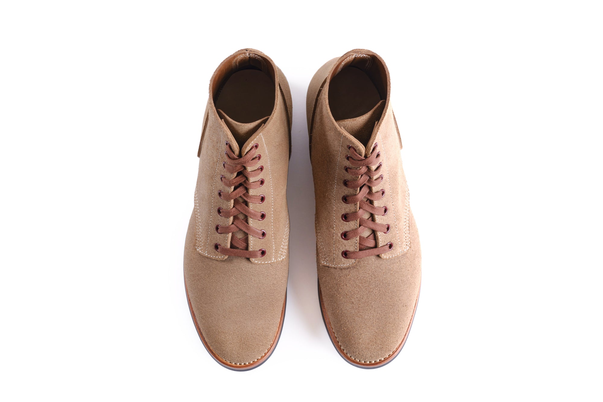 John Lofgren US Navy N-1 Field Shoes Boondockers - Natural Roughout Horween CXL