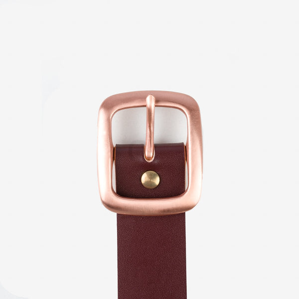 Obbi Good Label Single Prong Garrison Copper Buckle Leather Belt