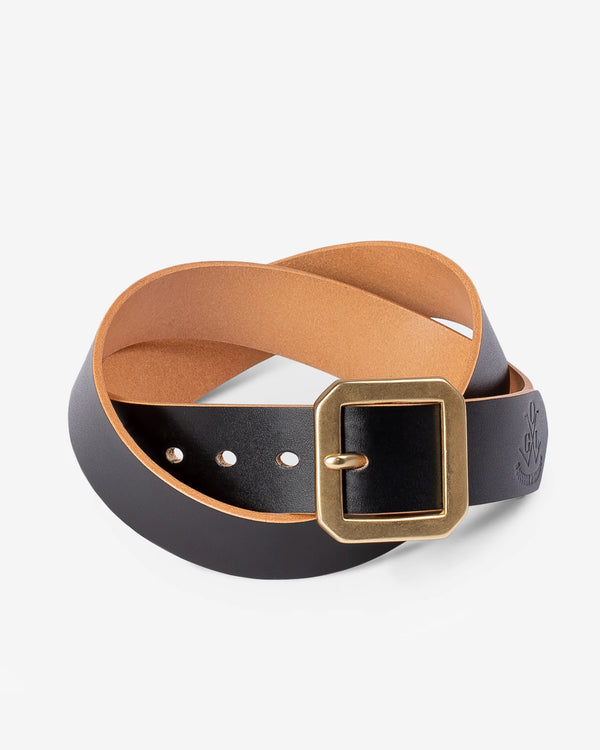 Obbi Good Label Single Prong Garrison Buckle Leather Belt - Hand