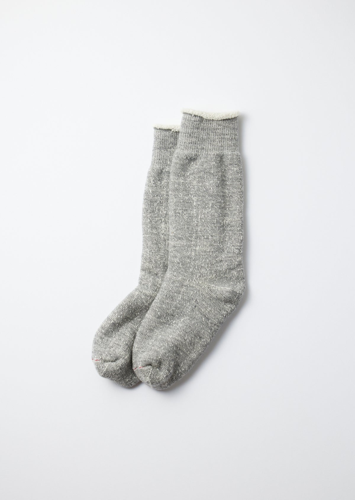 Rototo R1001 Double Faced Crew Socks - Marl Grey