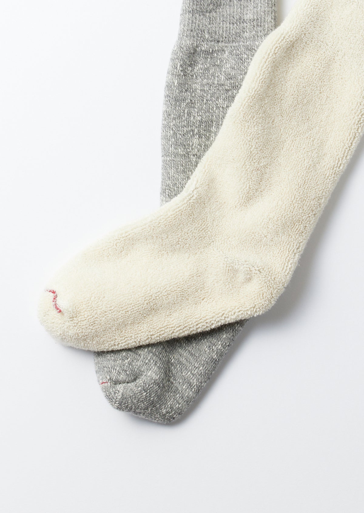 Rototo R1001 Double Faced Crew Socks - Marl Grey