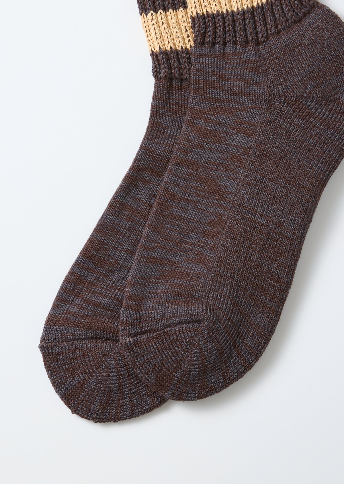 Rototo R1255-CC Coarse Ribbed Crew Socks - Faded Black