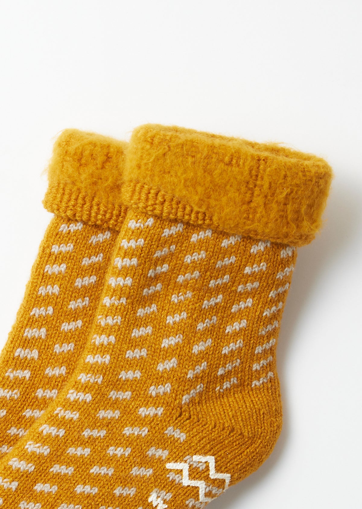 RoToTo R1375 Comfy Room Socks Birds Eye - Dark Yellow