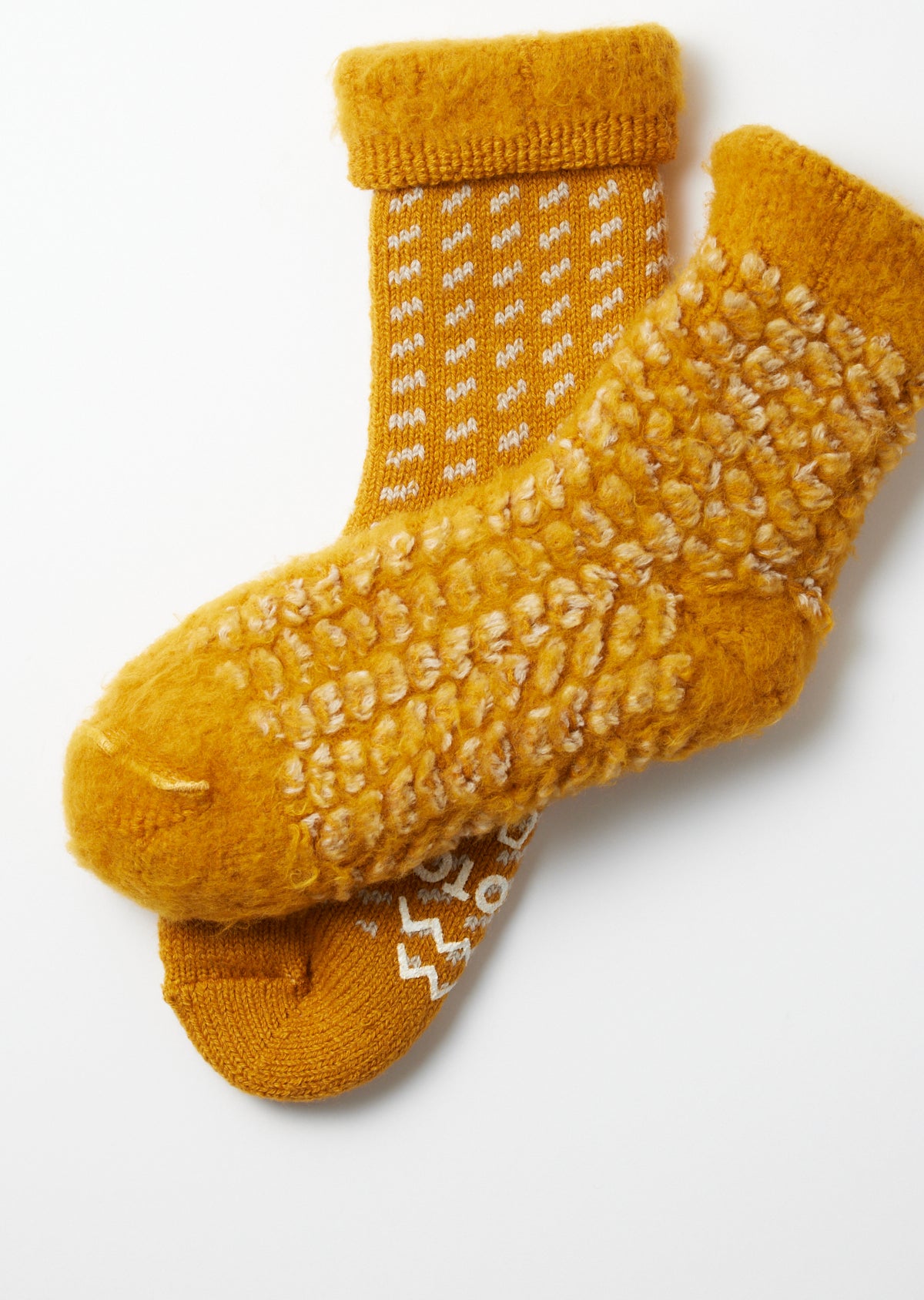 RoToTo R1375 Comfy Room Socks Birds Eye - Dark Yellow