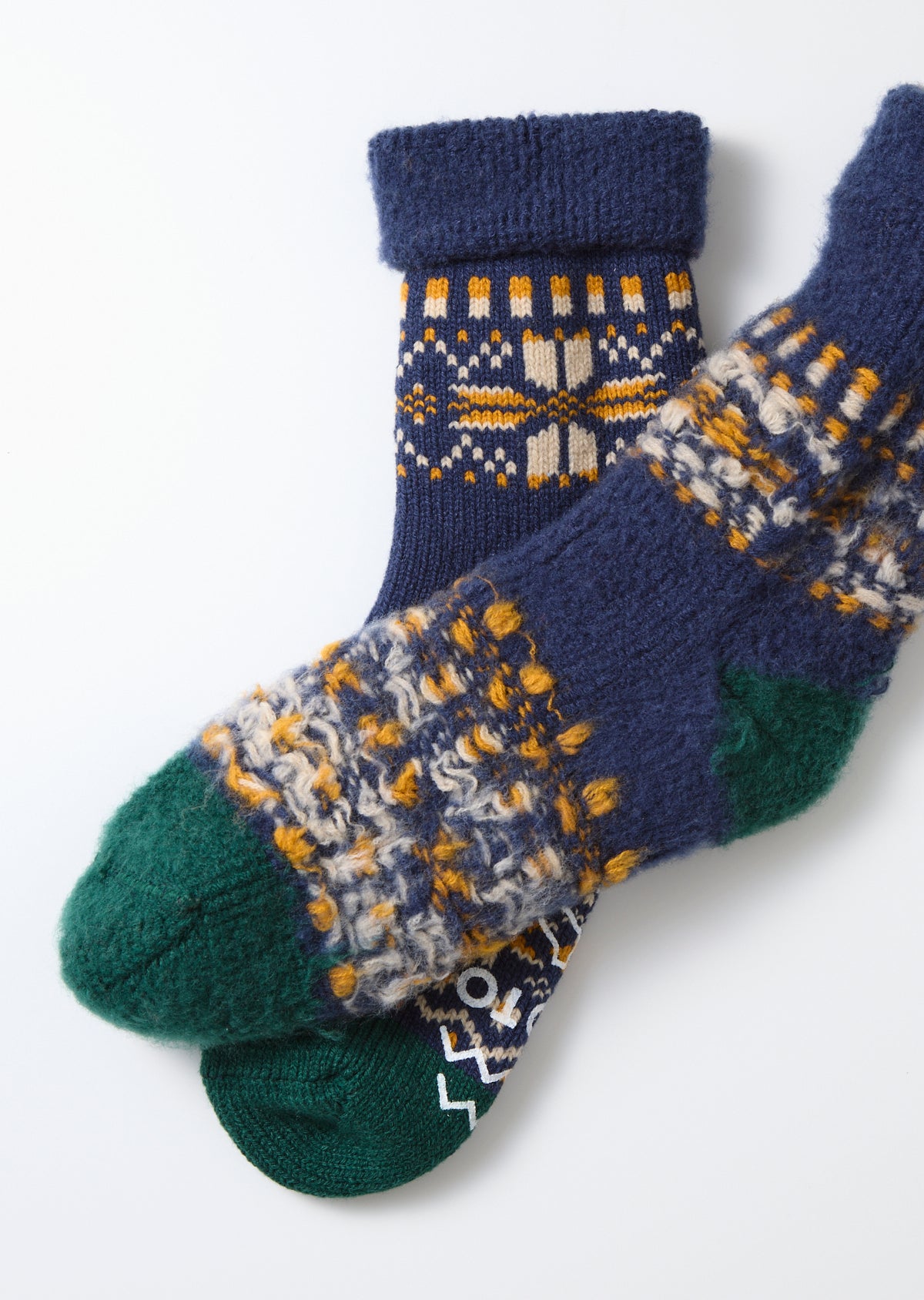 RoToTo R1624 Comfy Room Socks Snowflake - Navy