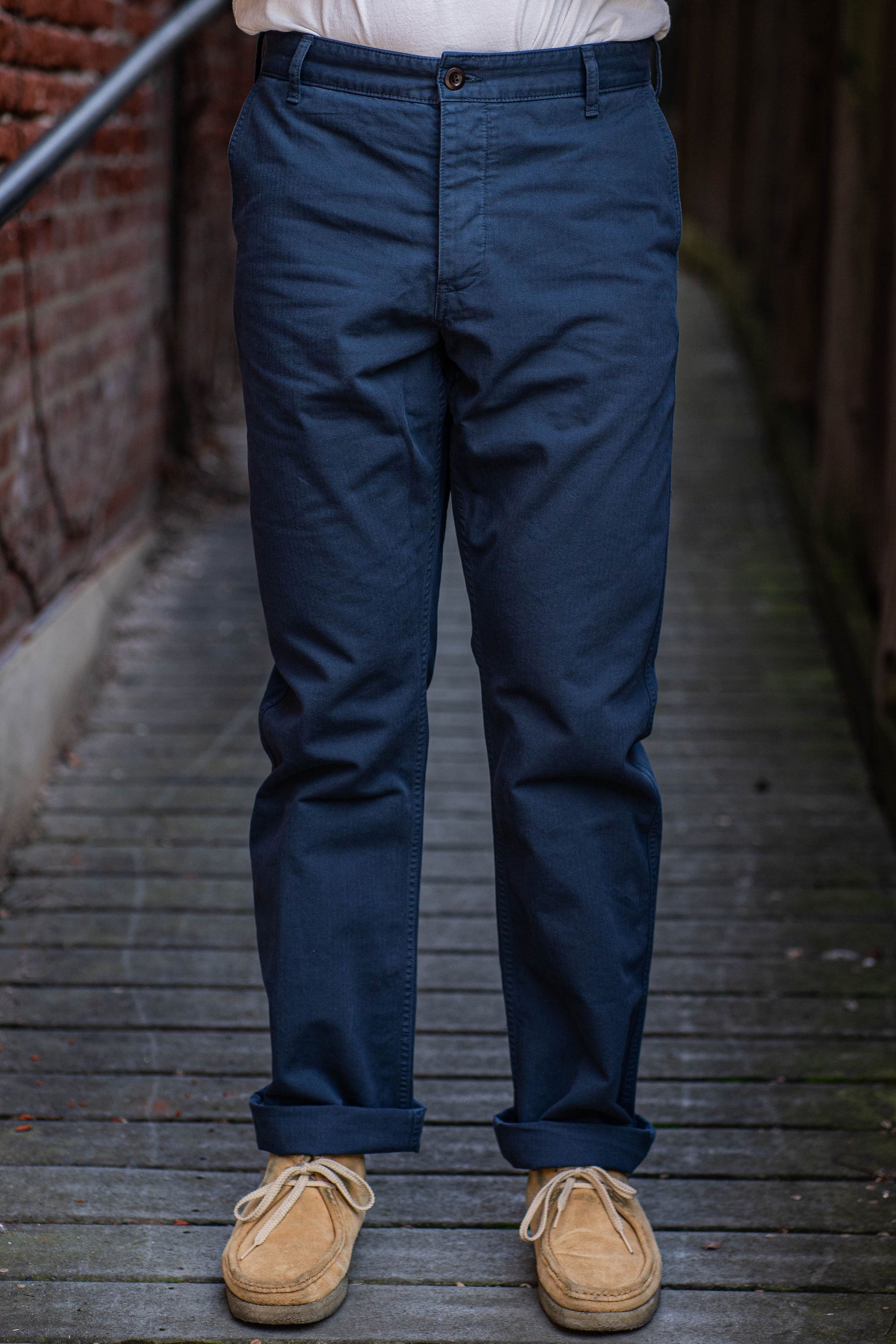 Heimat Textil Journey Pant - Herringbone Ink