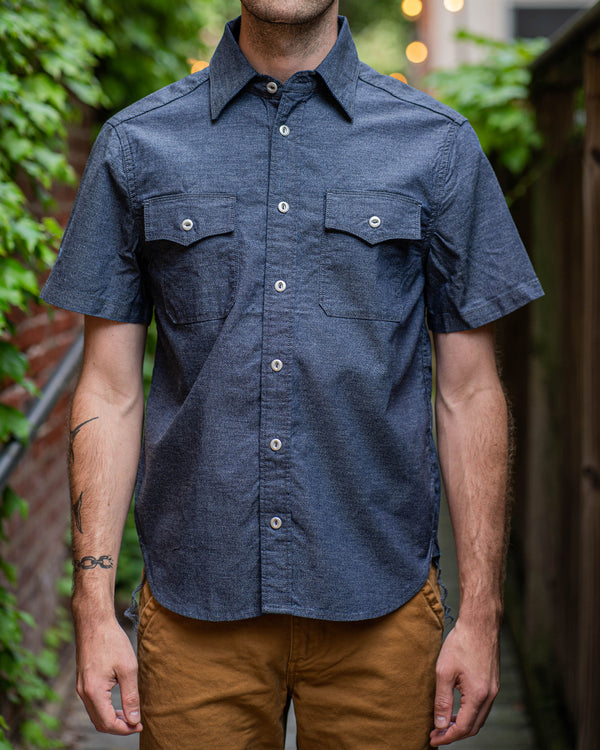 Key Chambray Short Sleeve Western Shirt