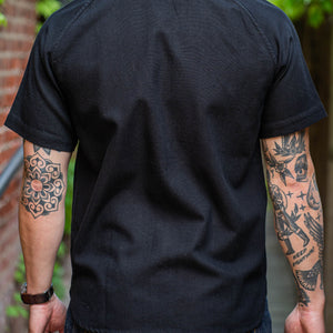 3sixteen Baseball Shirt - Black Khadi Handstitch - Franklin & Poe