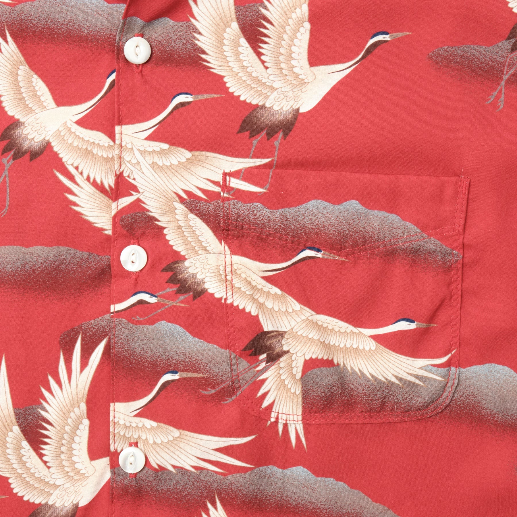 Freenote Cloth Hawaiian - Red Crane